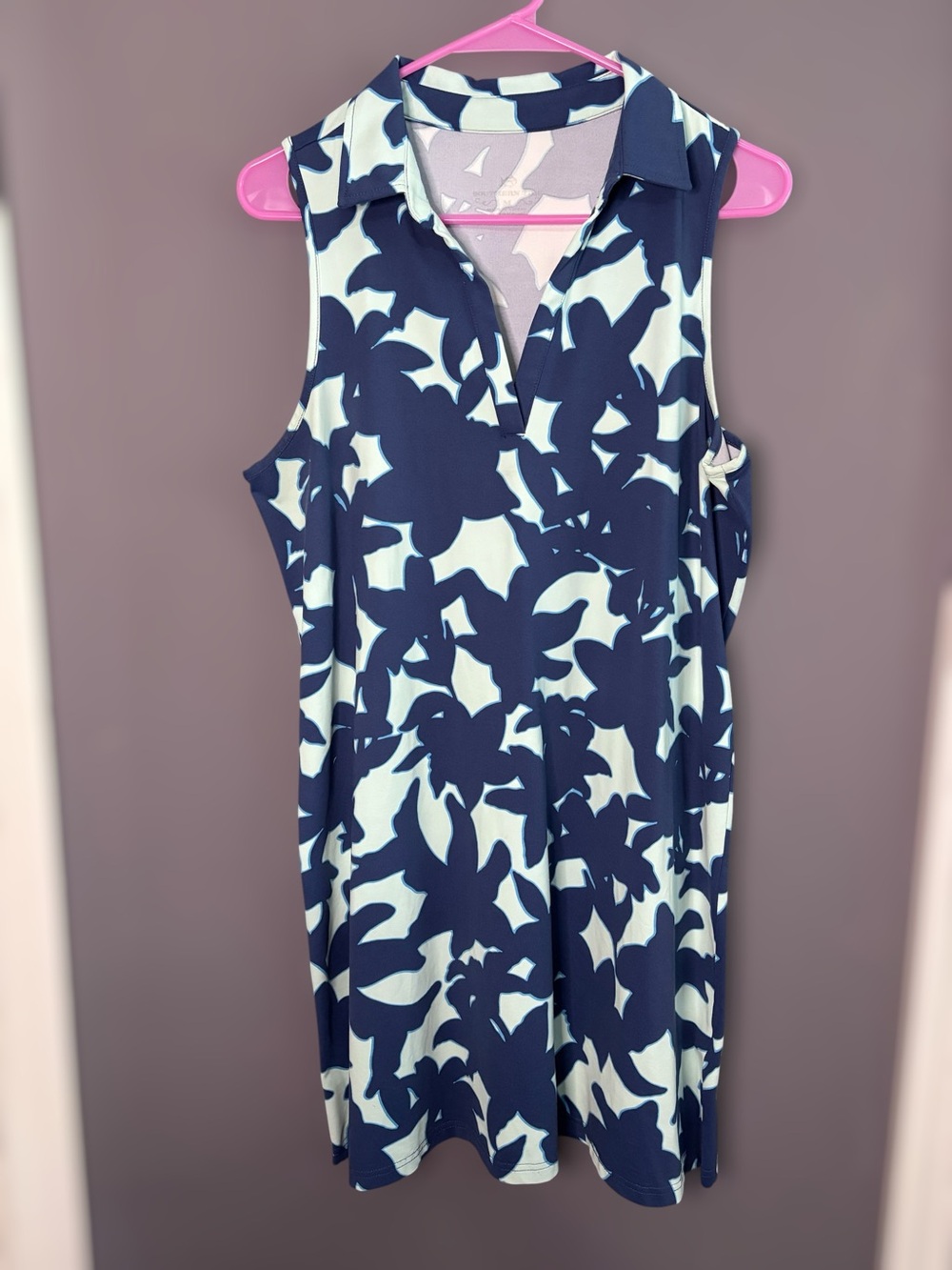 Southern Tide Blue Sleeveless Polo Golf Dress Medium